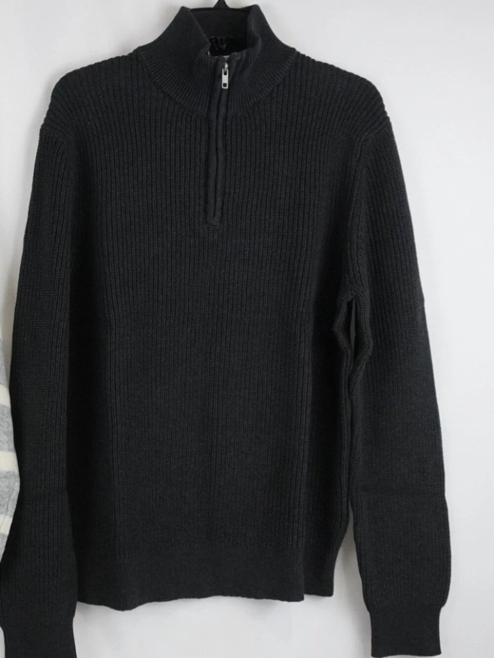 Quince Organic Cotton Ribbed Quarter-Zip Casual Meeting School Travel Work Warm - Picture 1 of 5